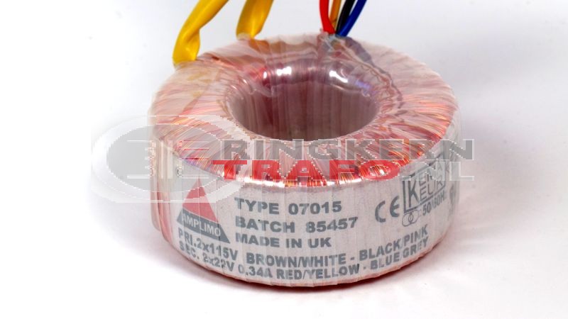 Ringkerntrafo 07015: 2x115V / 2x22V 15VA