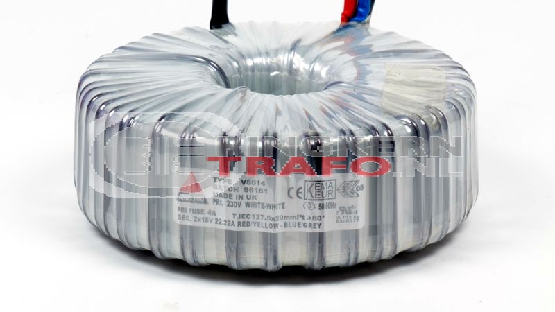 Ringkerntrafo V8014: 230V / 2x18V 800VA