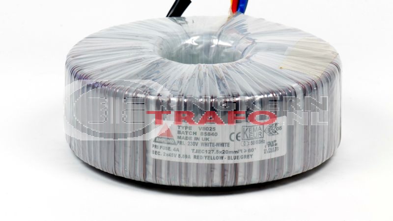 Ringkerntrafo V8025: 230V / 2x45V 800VA