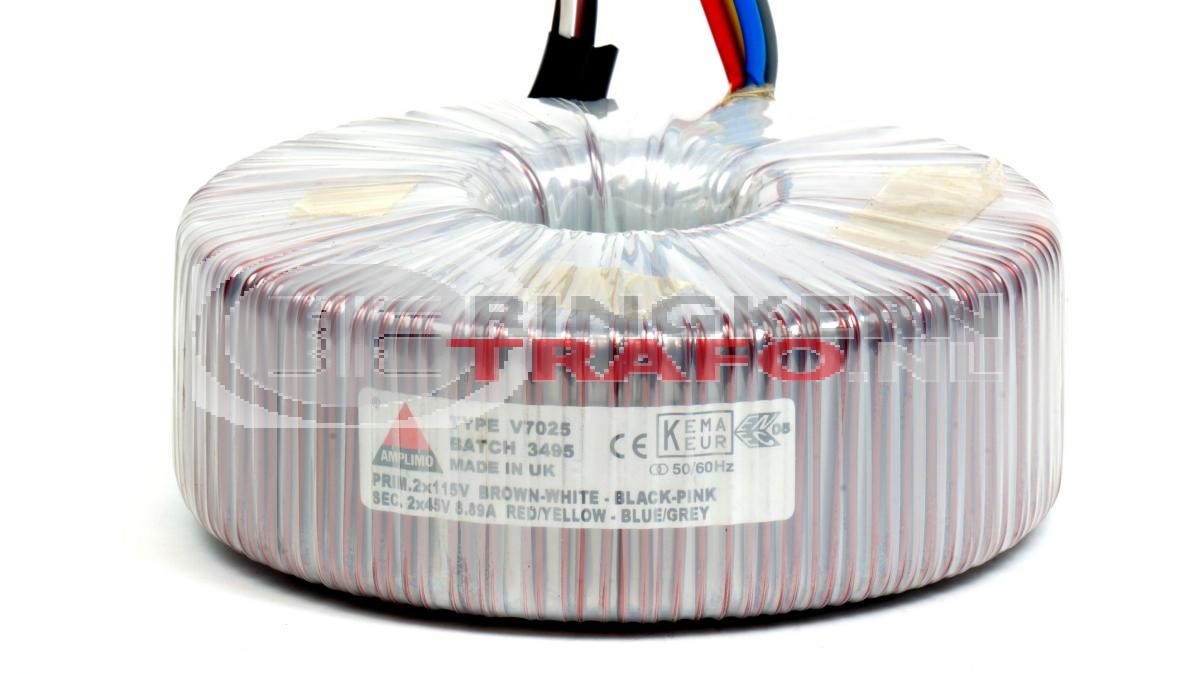 Ringkerntrafo V7025: 2x115V / 2x45V 800VA