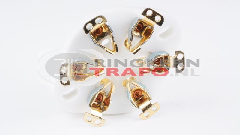 UX6, American 6 pin, keramisch, VERGULD