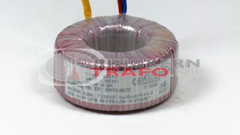 Ringkerntrafo 28013: 230V / 2x15V 50VA