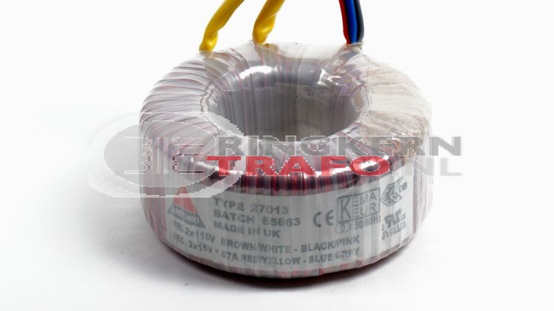 Ringkerntrafo 27013: 2x115V / 2x15V 50VA