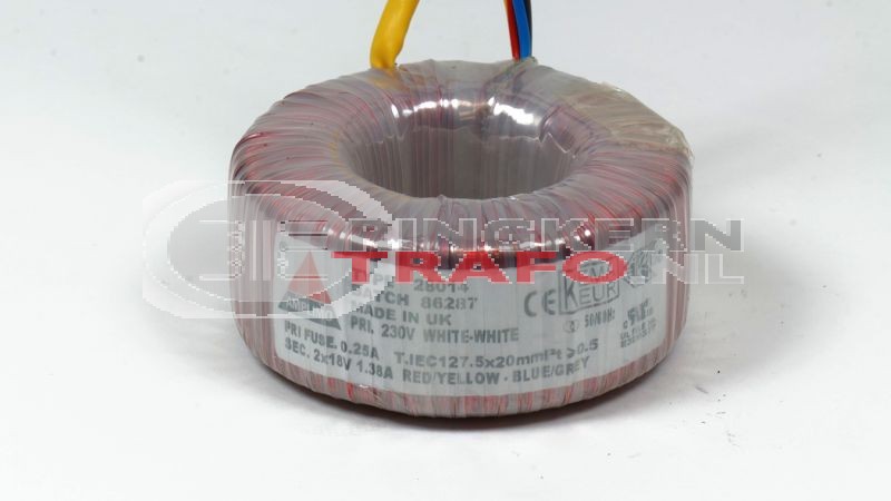 Ringkerntrafo 28014: 230V / 2x18V 50VA