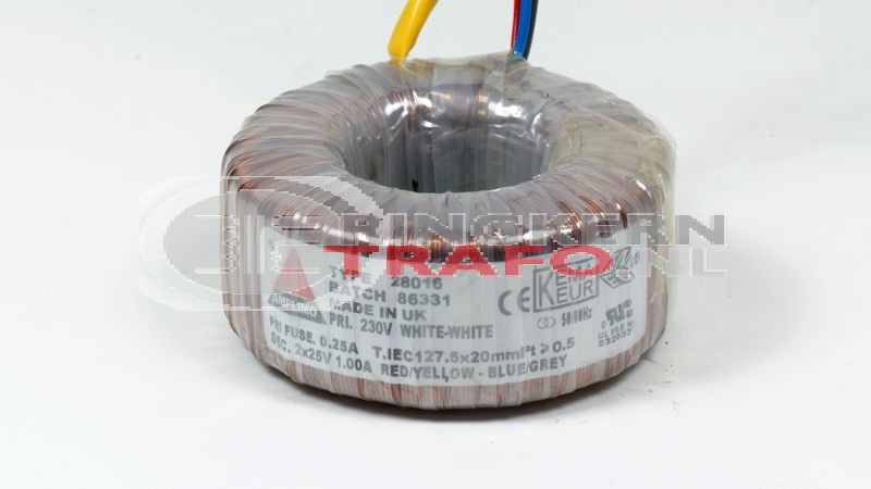Ringkerntrafo 28016: 230V / 2x25V 50VA
