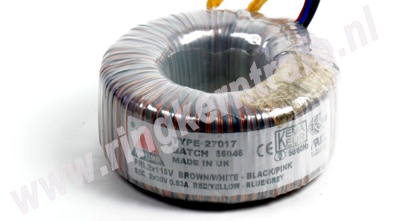 Ringkerntrafo 27017: 2x115V / 2x30V 50VA