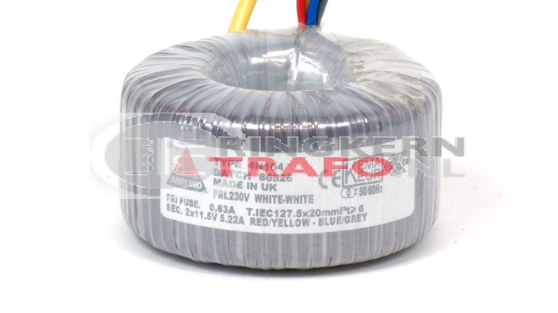 Halogeentrafo 11,5V 120VA met thermische beveiliging