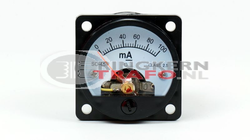 Panelmeter 45mm moving coil 100mA