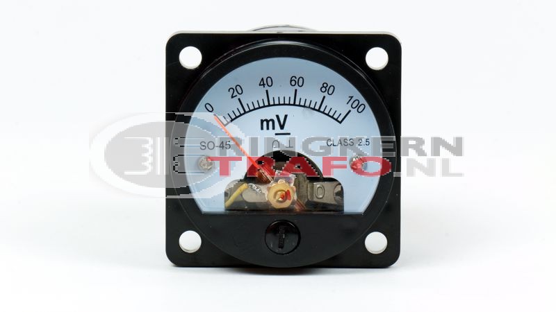 Panelmeter 45mm moving coil 100mV