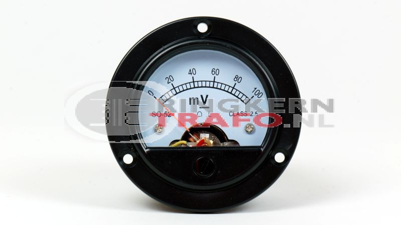 Panelmeter 52mm moving coil 100mV