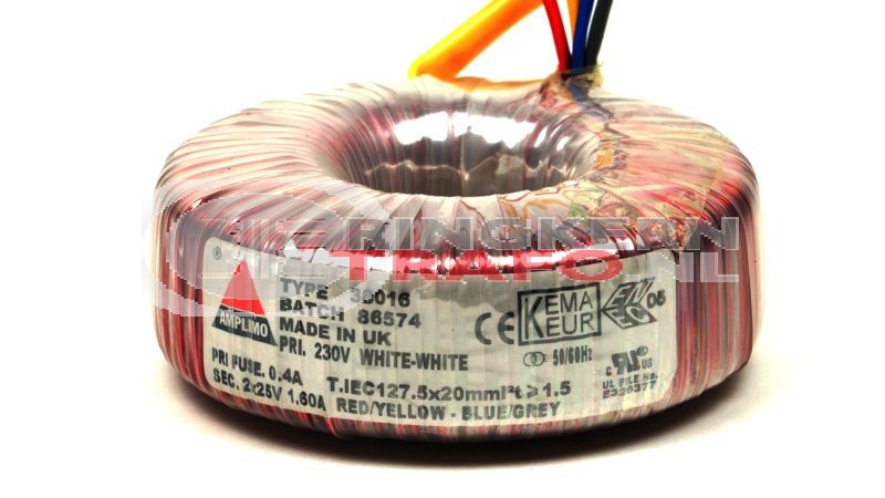 ringkerntrafo 230V 2x 25V 80VA
