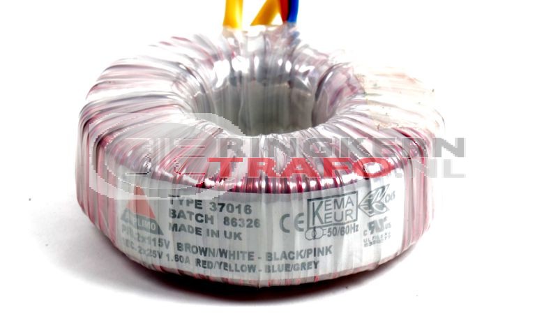 Ringkerntrafo 37016: 2x115V / 2x25V 80VA