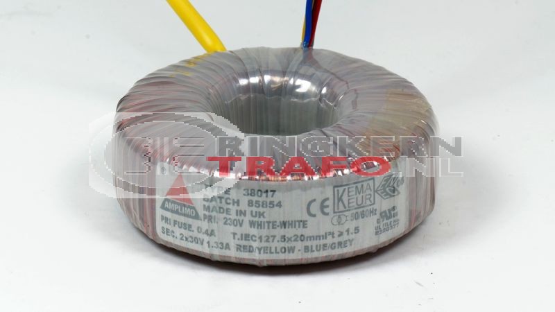 Ringkerntrafo 38017: 230V / 2x30V 80VA