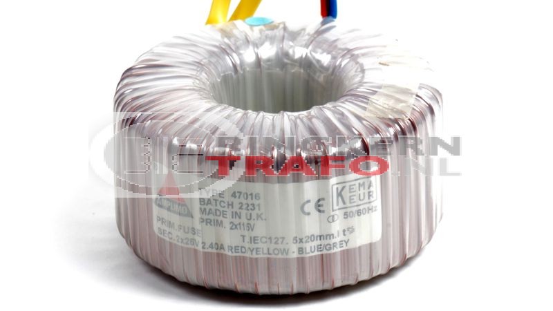 Ringkerntrafo 47016: 2x115V / 2x25V 120VA