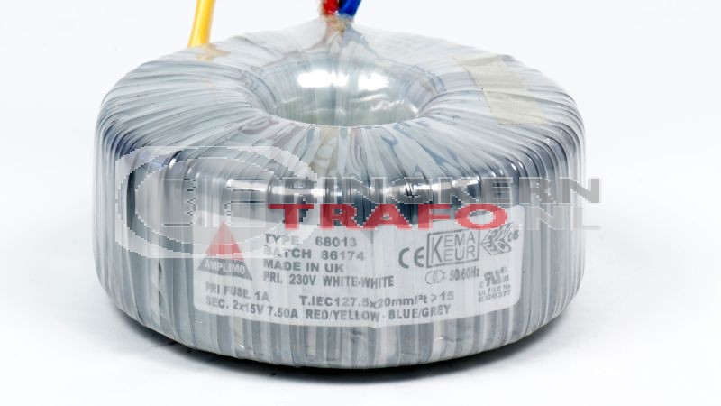 Ringkerntrafo 68013: 230V / 2x15V 225VA