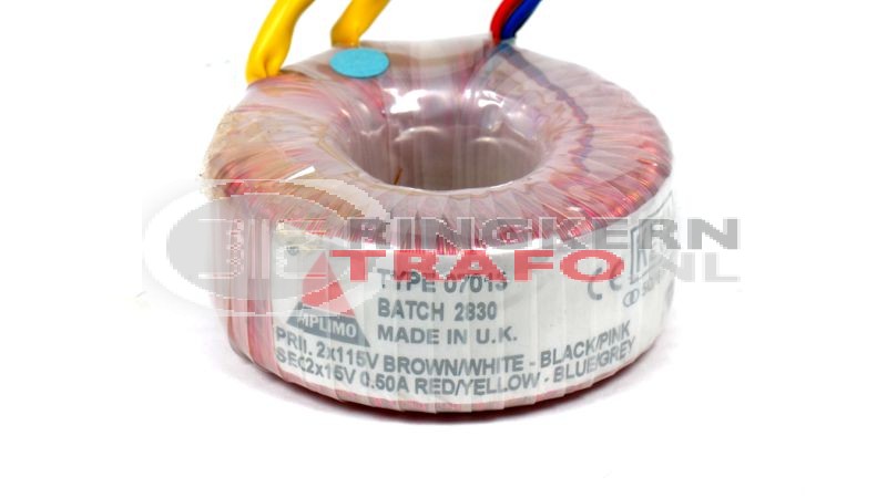 Ringkerntrafo 07013: 2x115V / 2x18V 15VA