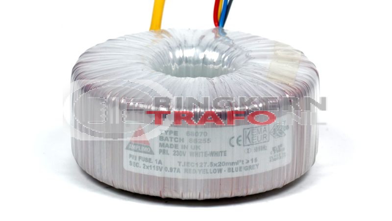 Ringkerntrafo 68070: 230V / 2x115V 225VA